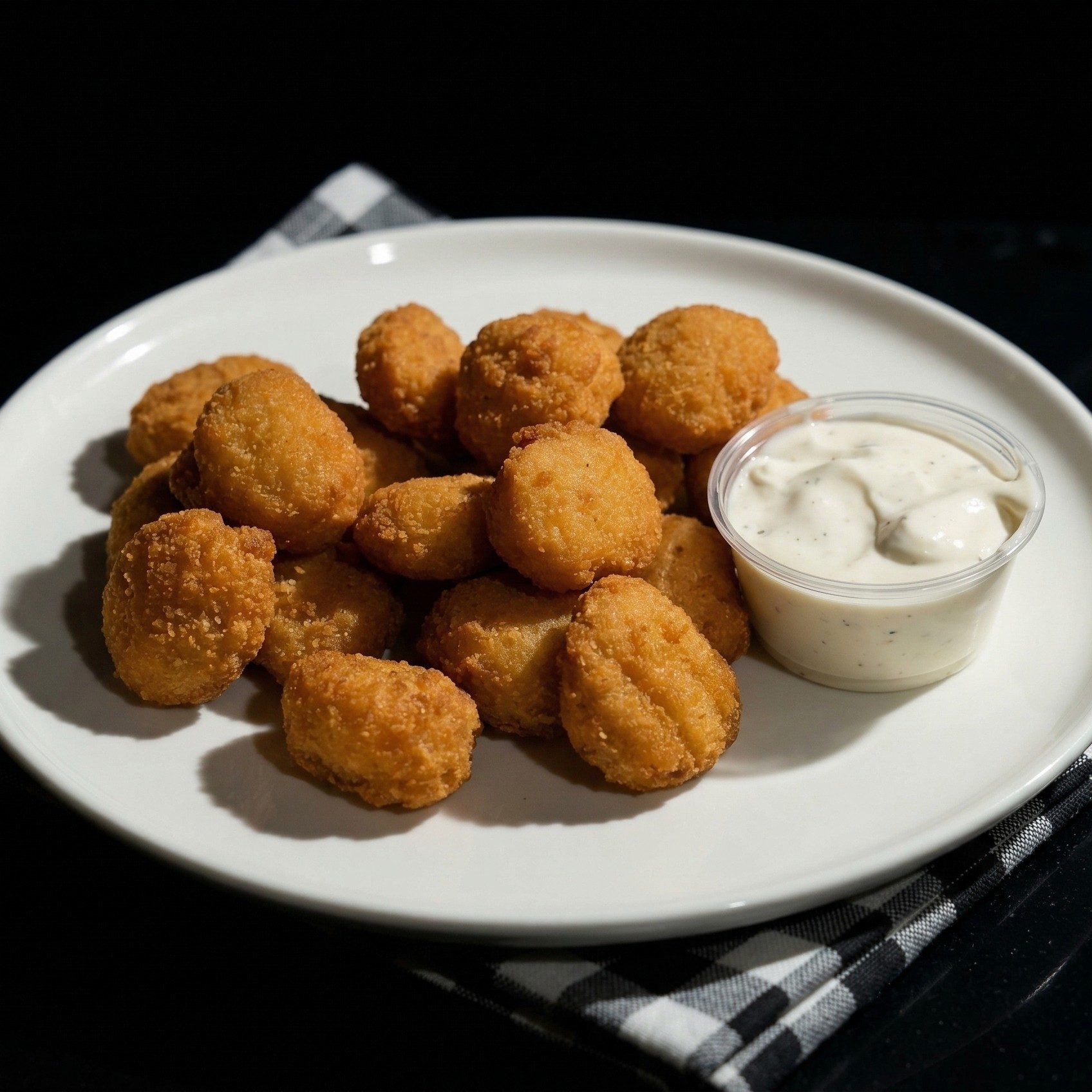 Corn Nuggets with Ranch.