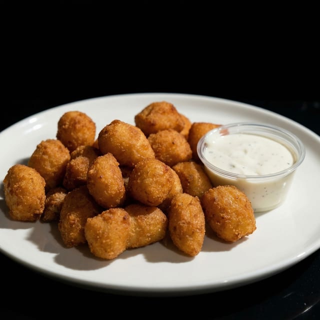 Cheese Balls Basket with Ranch.
