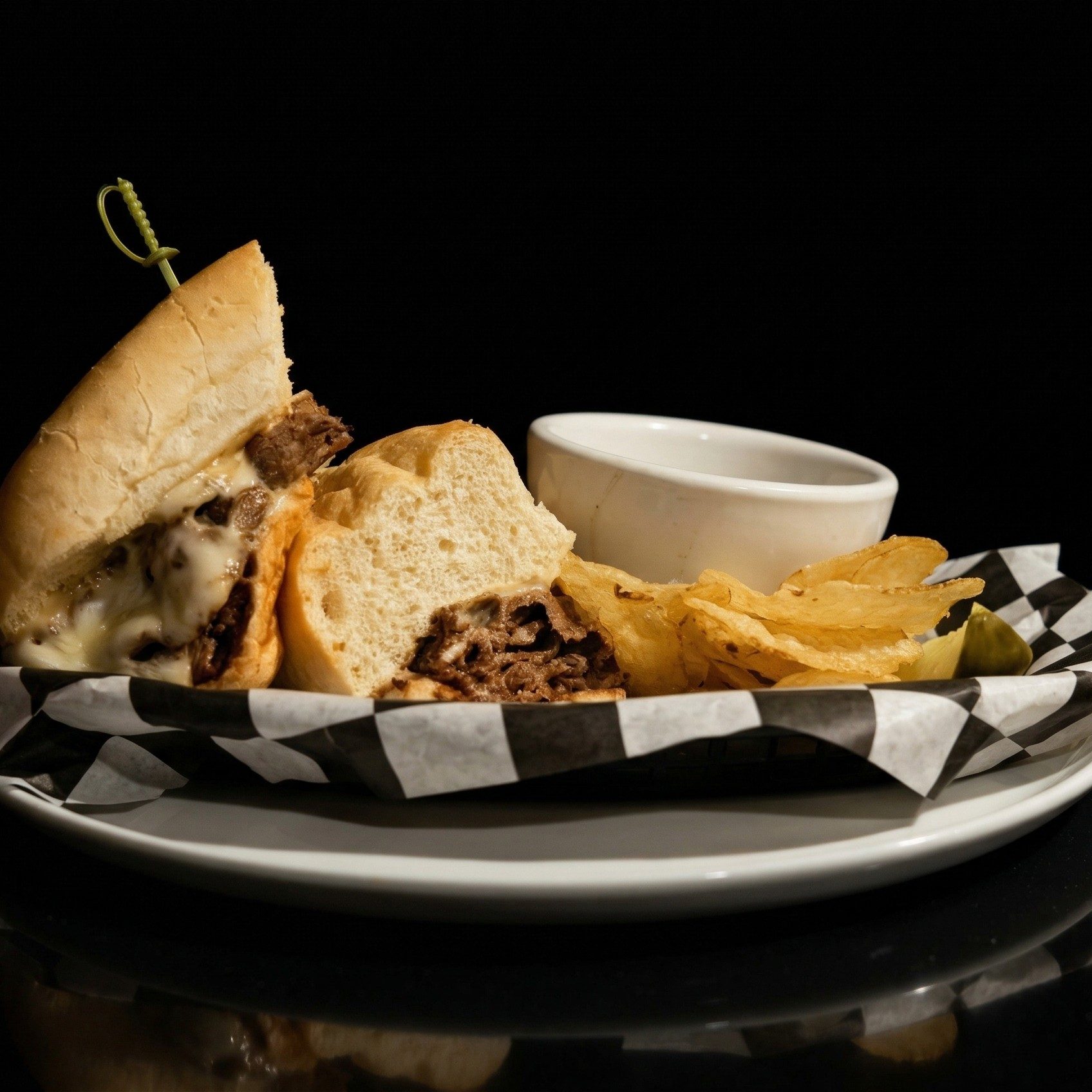 French Dip Beef Au Jus.